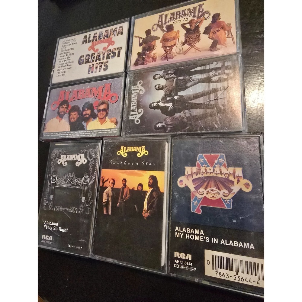 Alabama Cassette Tape Lot 7pc Greatest Hits Southern Star Feels So Right RCA